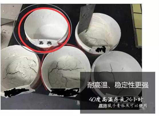 嘉施膩子膏耐高溫且穩(wěn)定性強(qiáng)